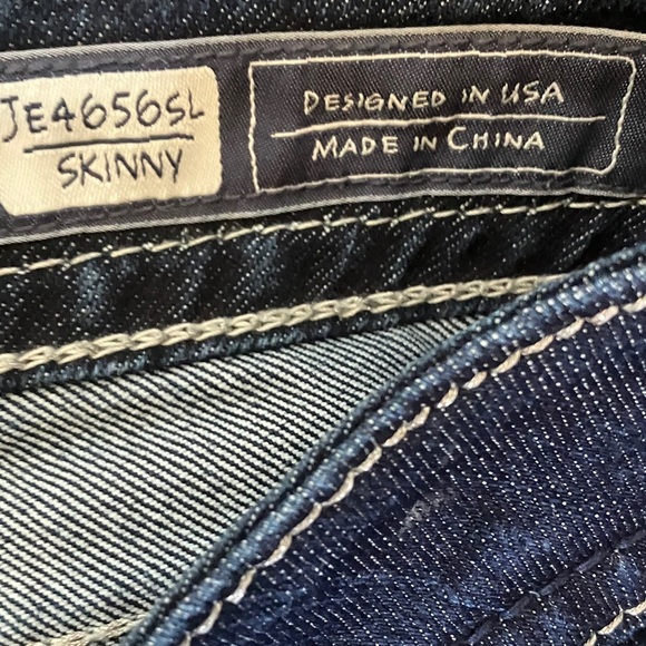 Miss Me Skinny Dark Blue Denim Jeans Size 30 - Picture 9 of 12